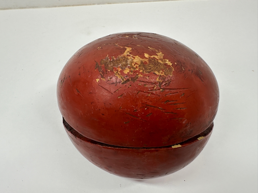 Just Added - Vintage Japanese Buddhist Mokugyo Wooden Fish Temple Block Drum 7.5'H [Photo 5]