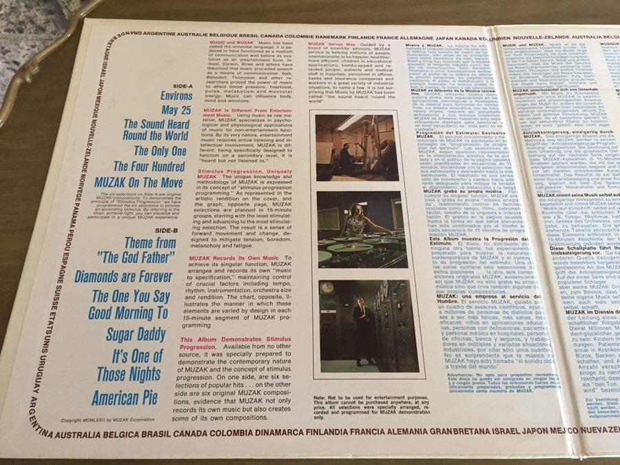 The Sound Heard Round The World: Stimulus Progression Number Four - MUZAK - SLP 8980 [Photo 3]