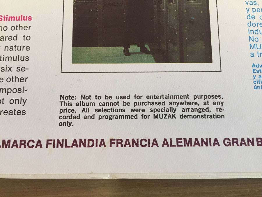 The Sound Heard Round The World: Stimulus Progression Number Four - MUZAK - SLP 8980 [Photo 9]