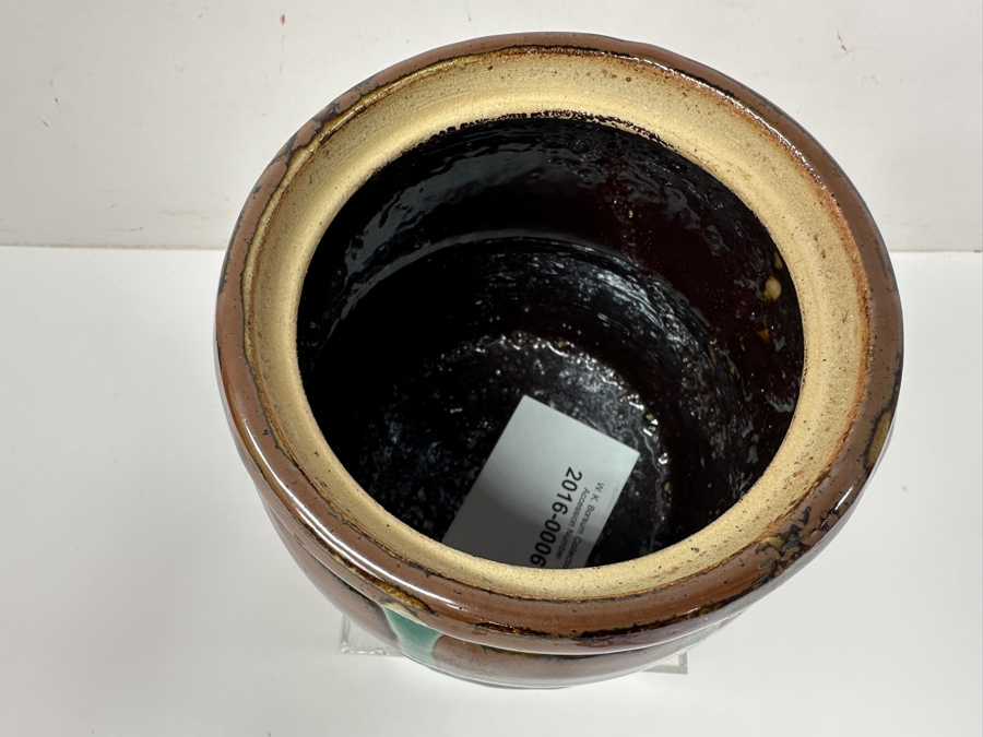 Just Added - Stunning Vintage Japanese Pottery Jar With Lid Potter Unknown 6'W X 6.5'H [Photo 9]