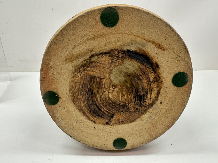 Just Added - Stunning Vintage Japanese Pottery Jar With Lid Potter Unknown 6'W X 6.5'H [Photo 13]