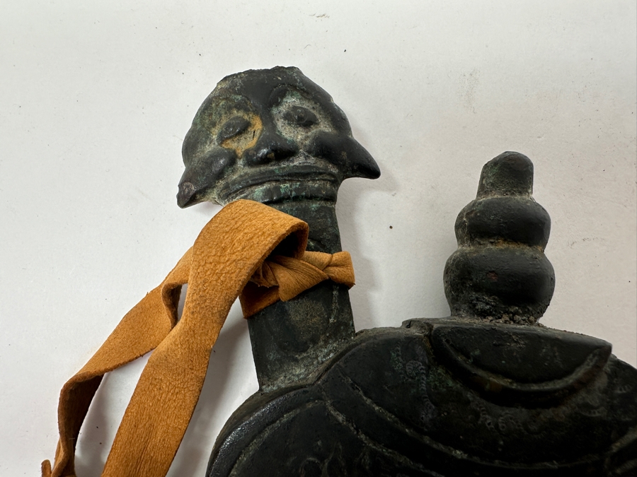 Just Added - Antique Japanese Bronze Artifact 5'W X 5.5'H [Photo 16]