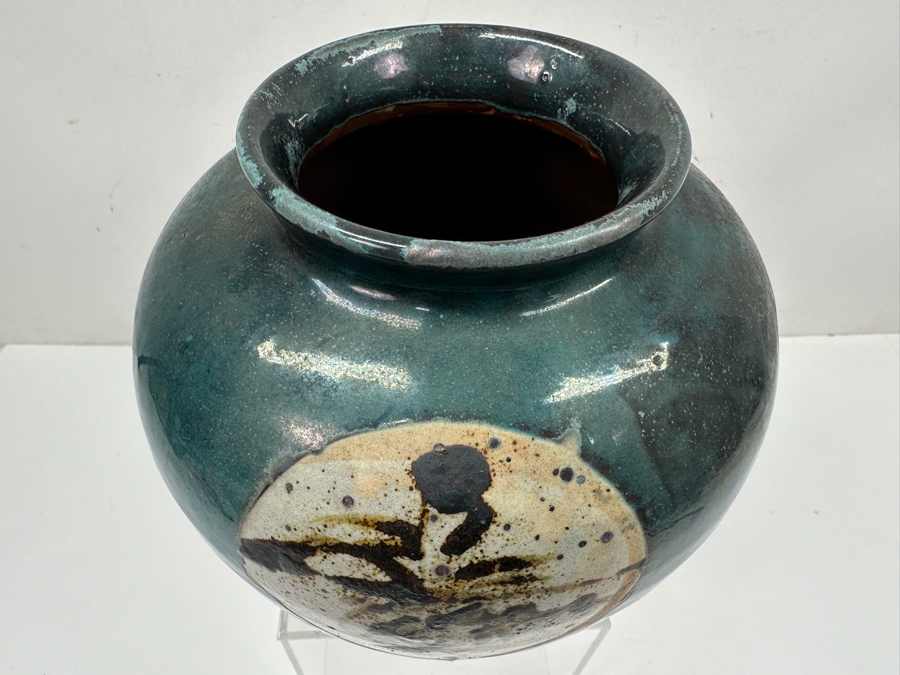 Just Added - Stunning Vintage Japanese Mingei Folk Art Pottery Jar Potter Unknown 7.5'W X 7'H [Photo 7]
