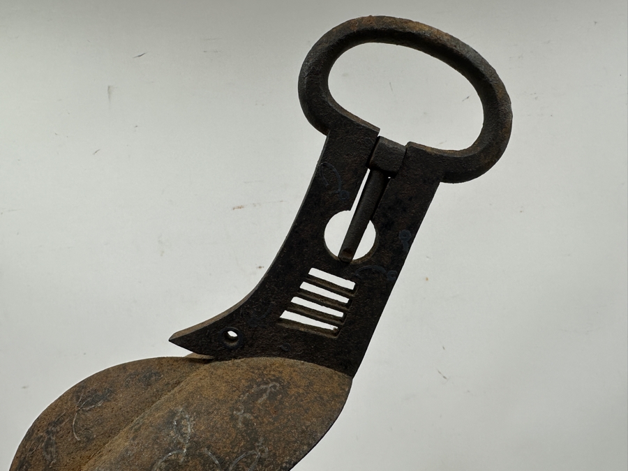 Just Added - Antique Japanese Cast Iron Samurai Stirrup (Abumi) 12W X 5D X 11H [Photo 4]