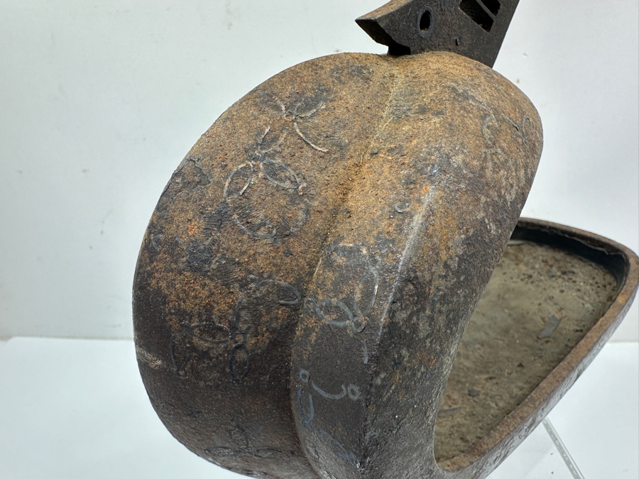 Just Added - Antique Japanese Cast Iron Samurai Stirrup (Abumi) 12W X 5D X 11H [Photo 6]