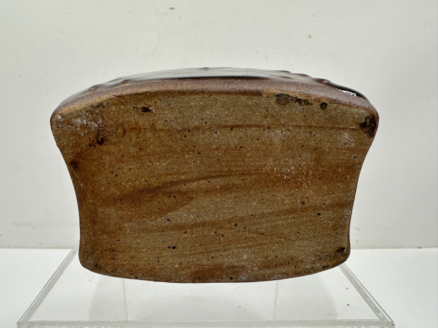 Just Added - Stunning Vintage Japanese Mingei Folk Art Pottery Box With Lid Potter Unknown 4.5'W X 3'D X 3.5'H [Photo 10]