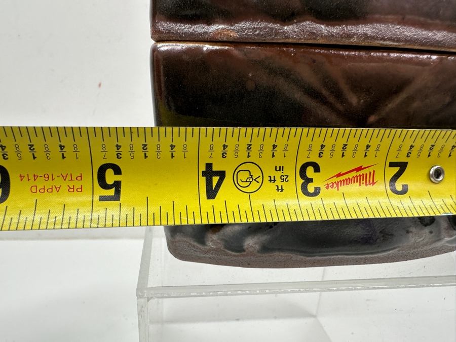 Just Added - Stunning Vintage Japanese Mingei Folk Art Pottery Box With Lid Potter Unknown 4.5'W X 3'D X 3.5'H [Photo 11]