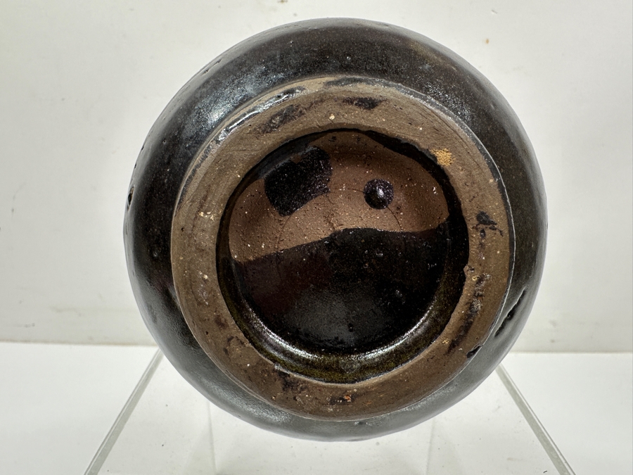 Just Added - Stunning Vintage Japanese Mingei Folk Art Pottery Bottle Vase Potter Unknown 5.5'H [Photo 6]