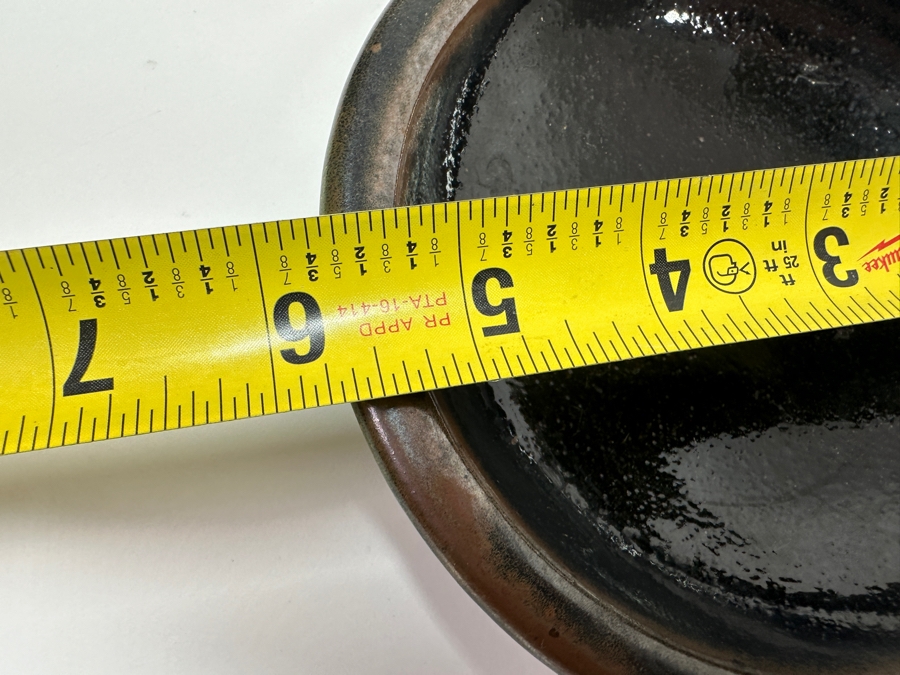 Just Added - (5) Vintage Japanese Mingei Folk Art Pottery Dishes Potter Unknown (Very Similar In Style To The Pair Of Shoji Hamada Brown Plates In This Sale) 5.75'W [Photo 9]