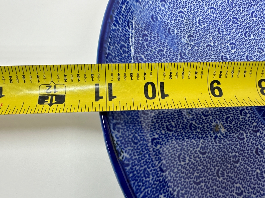 Just Added - Stunning Vintage Japanese Blue & White Imari Porcelain Plate 11'W X 1.75'H  [Photo 10]