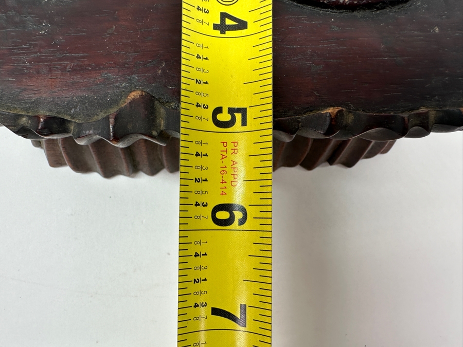 Just Added - Antique Asian Hand Carved Wooden Buddha Stand 7'W X 5'D X 3'H [Photo 8]