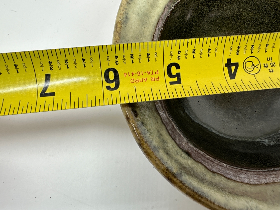 Just Added - Vintage Japanese Mingei Folk Art Pottery Tea Bowl Chawan - Potter Unknown 5.75'W X 2.25'H [Photo 7]