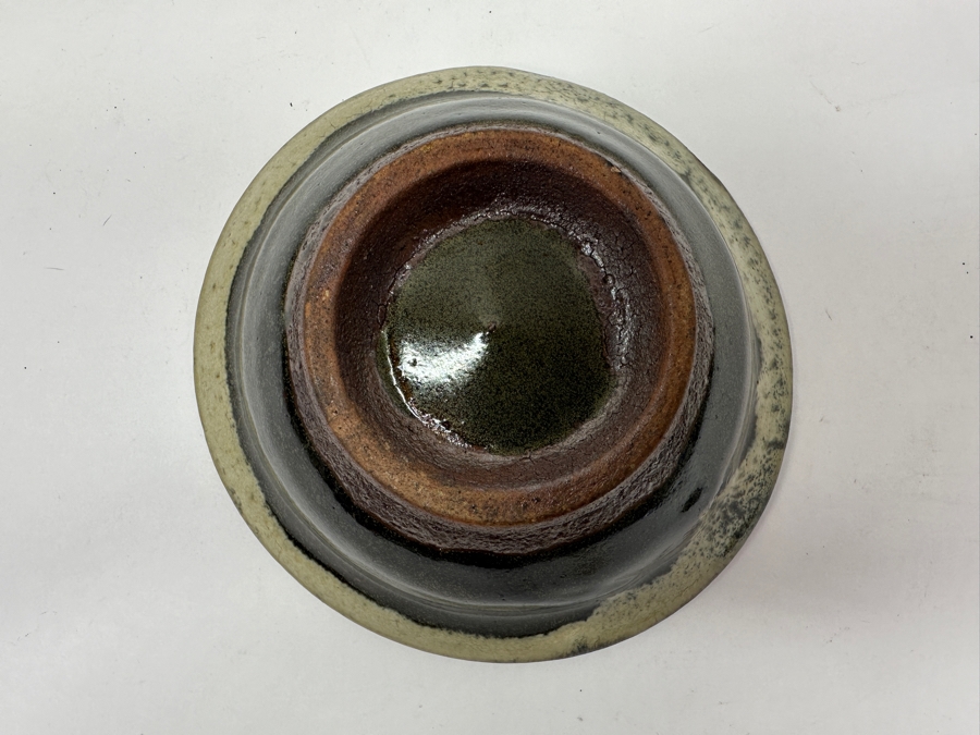 Just Added - Vintage Japanese Mingei Folk Art Pottery Tea Bowl Chawan - Potter Unknown 5.75'W X 2.25'H [Photo 5]
