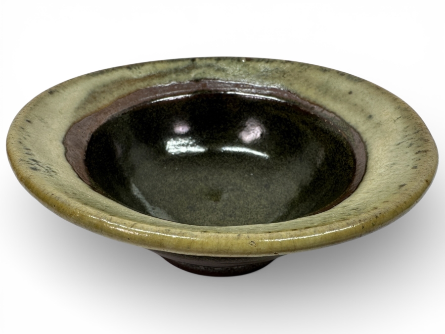 Just Added - Vintage Japanese Mingei Folk Art Pottery Tea Bowl Chawan - Potter Unknown 5.75'W X 2.25'H