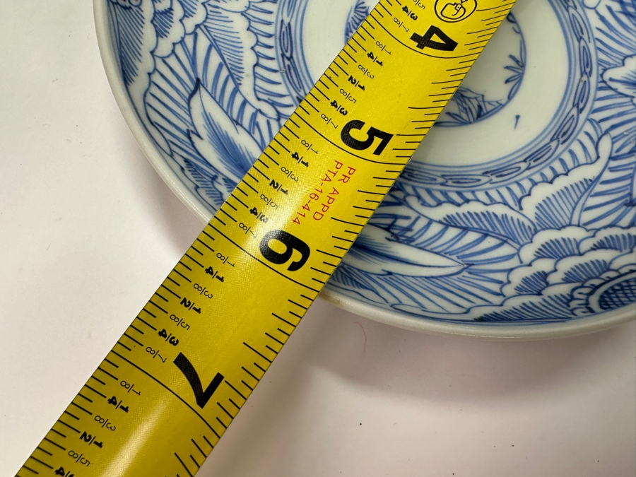 Just Added - Vintage Japanese Blue & White Arita Porcelain (14) 2.5'W X 1.75'H Cups & (4) 6' Dishes [Photo 16]