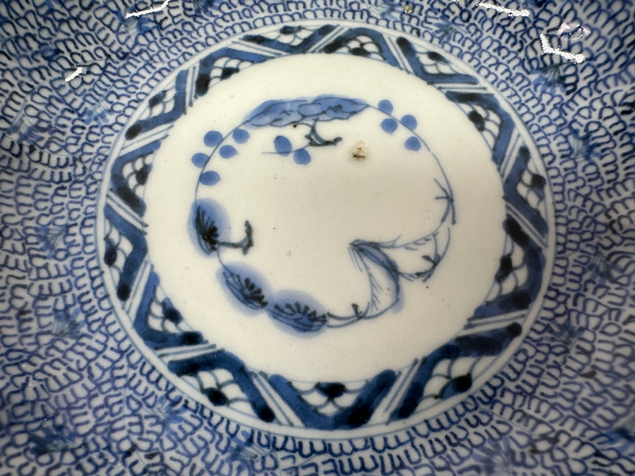 Just Added - (3) Japanese Blue & White Porcelain Imari Arita Dishes 5.75'W [Photo 9]