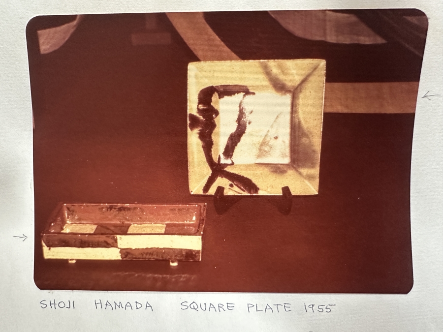 Just Added - Attributed To Shoji Hamada (1894-1978, Japanese) Original Studio Pottery Square Plate Vintage 11'W X 2.25'H - Est. $2,500-$6,000 (Note Chip In Corner) Similar Glaze To His Bottle In This Sale - See Photos For Similar Shoji's Square Plate [Photo 11]