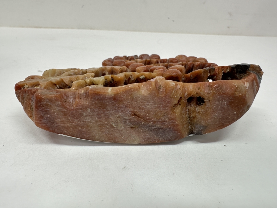 Just Added - Old Chinese Hand Carved Stone Sculpture Grapevine Motif 4'W X 2.5'H [Photo 8]