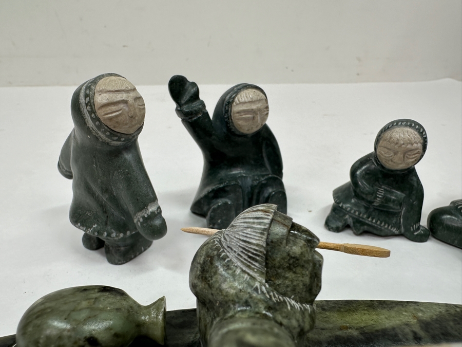 Just Added - Collection Of (5) Alaskan Inuit Soapstone Carvings [Photo 16]