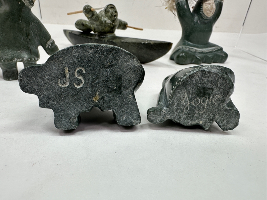 Just Added - Collection Of (5) Alaskan Inuit Soapstone Carvings [Photo 11]