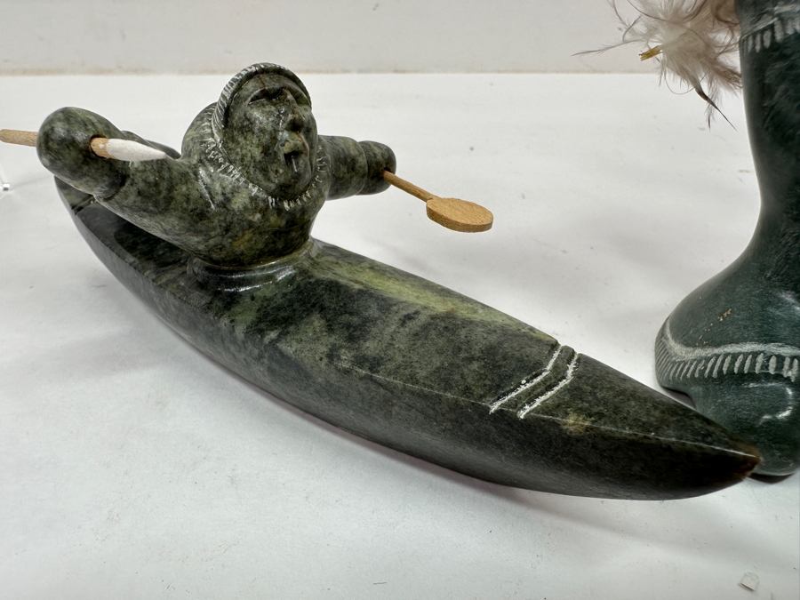 Just Added - Collection Of (5) Alaskan Inuit Soapstone Carvings [Photo 3]