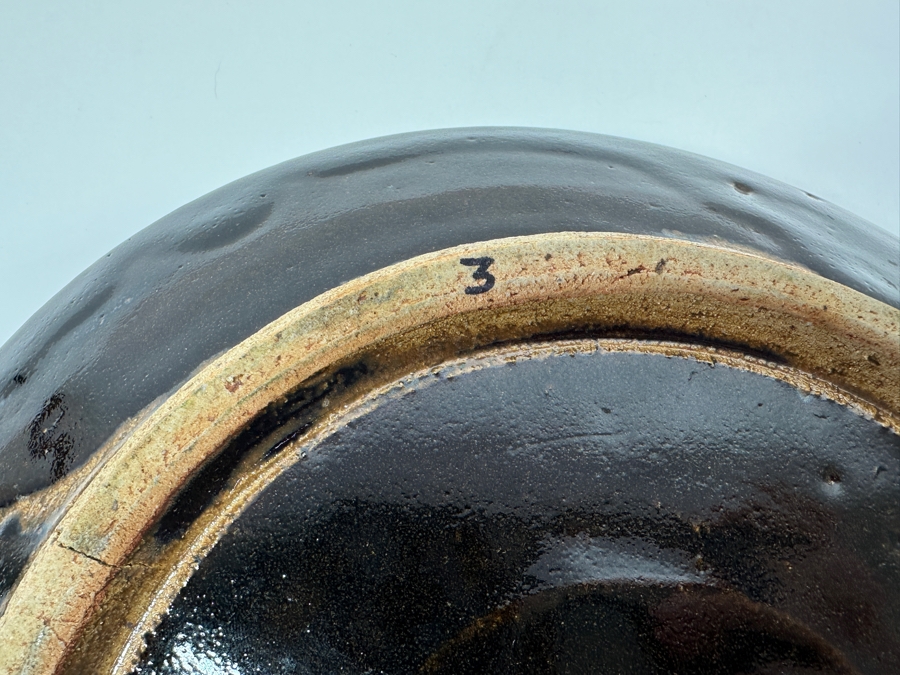 Just Added - Shoji Hamada (1894-1978, Japanese) Original Studio Pottery Plate / Bowl Vintage 1964 10.75'W - Started The Mingei (Folk-Art) Movement In Japan - Declared A 'Living National Treasure' In 1955 Estimate $2,500-$6,000 [Photo 5]