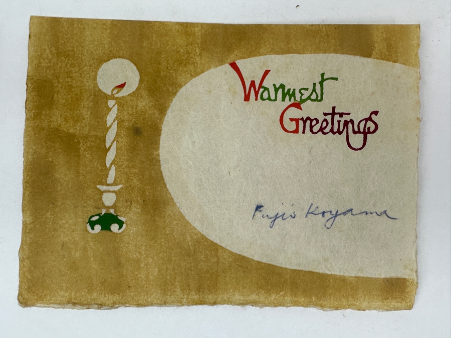 Collection Of (13) Hand Signed Hand Written Postcards From Professor Fujio Koyama (1900-1975) In The Sixties (A Japanese Scholar Of Japanese And Chinese Pottery & Porcelain And Potter Himself) [Photo 7]