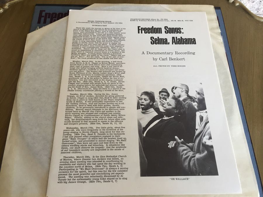Freedom Songs: Selma, Alabama - A Documentary Recording By Carl Benkert - Folkways Records ‎- FH 5594 [Photo 3]