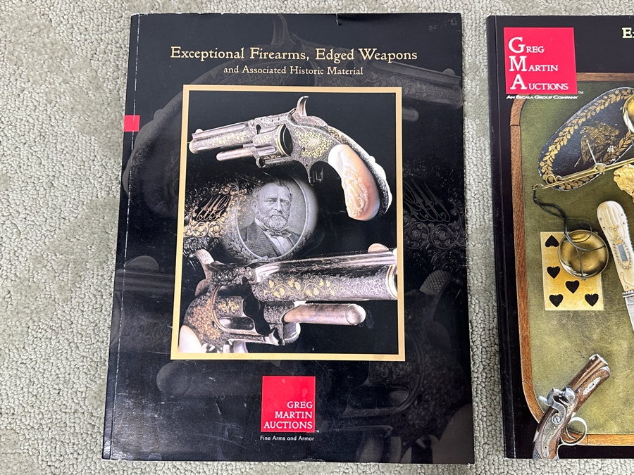 Just Added - (2) Auction Catalogs From Greg Martin Auctions Focusing On Exceptional Firearms, Edged Weapons & Exceptional Bowie Knives With Prices Realized [Photo 2]