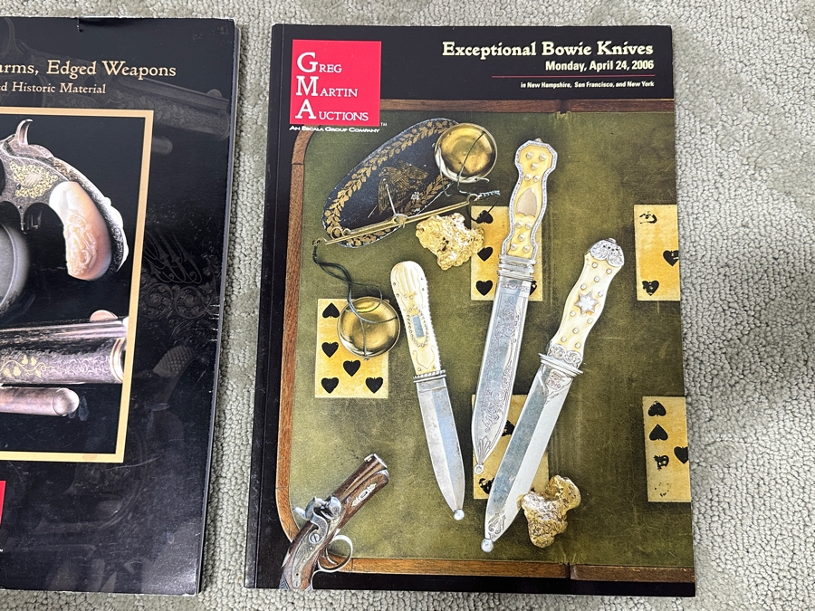 Just Added - (2) Auction Catalogs From Greg Martin Auctions Focusing On Exceptional Firearms, Edged Weapons & Exceptional Bowie Knives With Prices Realized [Photo 3]