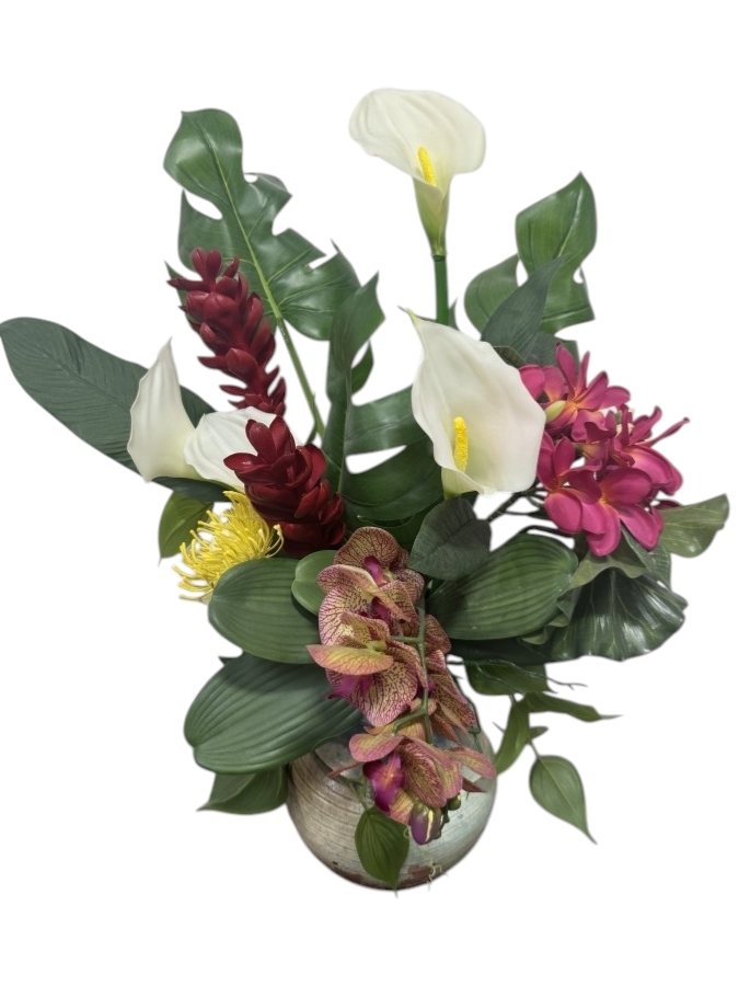 Just Added - Faux Tropical Flower Arrangement 29.5'H
