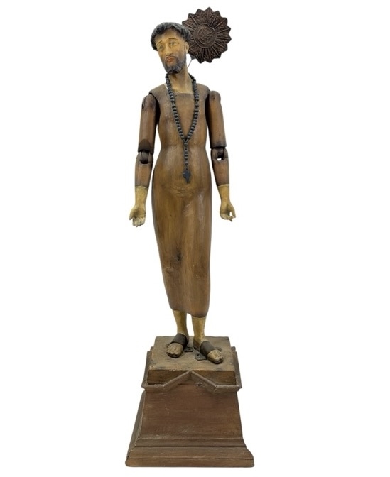 Just Added - Bethany Lowe Designs Jointed Santos Paper Pulp Figure 31H