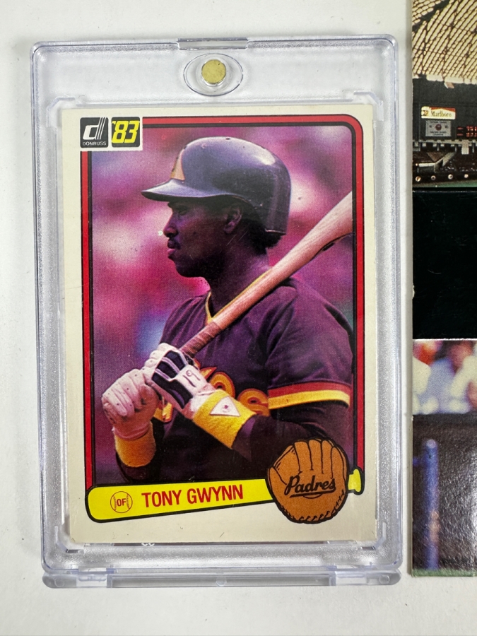 Collection Of Vintage Tony Gwynn Baseball Cards Featuring His Rookie Card From The 1980s - Early 1990s Including Cards From Topps, Donruss, Upper Deck, And Pinnacle [Photo 2]