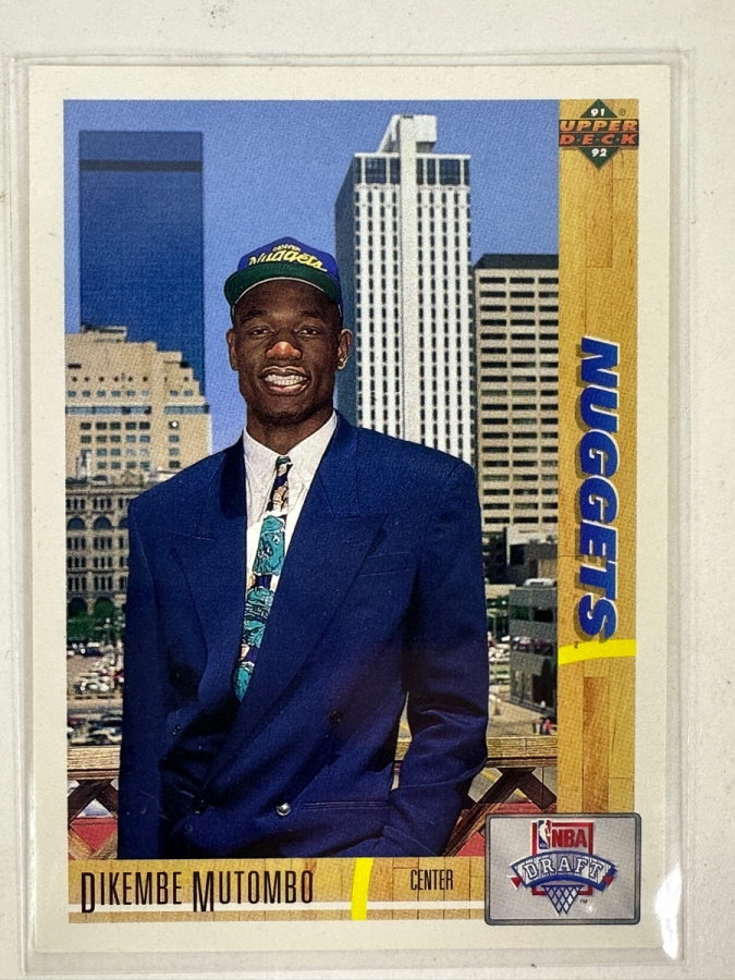 (4) 1991-92 Upper Deck Basketball Dikembe Mutombo Rookie Cards [Photo 2]