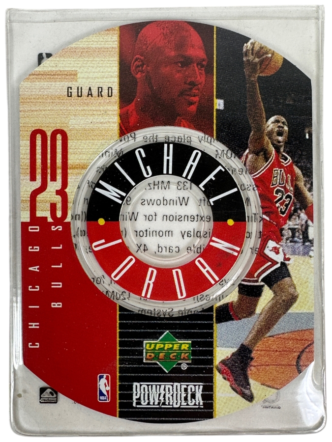 1998-99 Upper Deck Encore PowerDeck Michael Jordan Basketball Card Featuring CD-ROM with Multimedia Content
