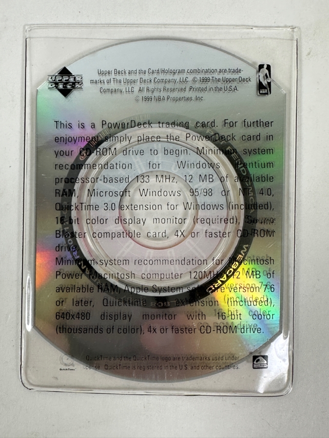 1998-99 Upper Deck Encore PowerDeck Michael Jordan Basketball Card Featuring CD-ROM with Multimedia Content
 [Photo 2]