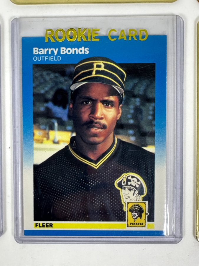 (6) Rookie Baseball Cards: 1990 Bowman Frank Thomas Rookie Card, 1991 O-Pee-Chee Premier Frank Thomas Rookie Card, 1987 Fleer Barry Bonds Rookie Card, 1964 Topps Bill McCool Card, 1997 Bowman's Best Scott Rolen Card, And 1990 Fleer Ben McDonald Card [Photo 6]