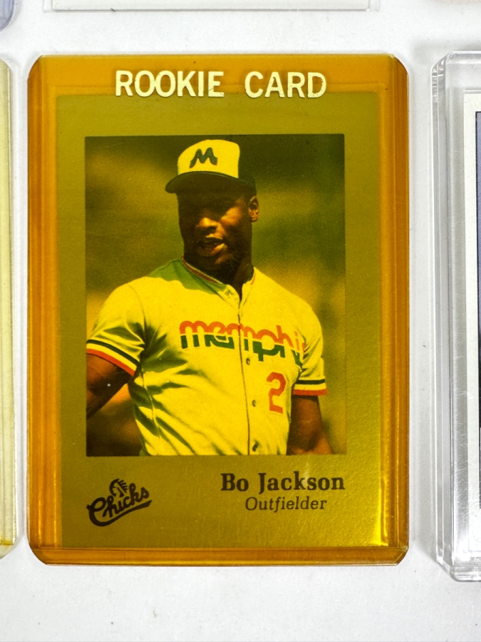 (6) Rookie Baseball Cards: (2) 1990 Leaf #220 Sammy Sosa Rookie Cards, 1991 Upper Deck #246 Frank Thomas Card, 1991 Topps Major League Debut #45 Card, Bo Jackson Rookie Card and 1989 Upper Deck #1 Ken Griffey Jr. Rookie Card [Photo 6]