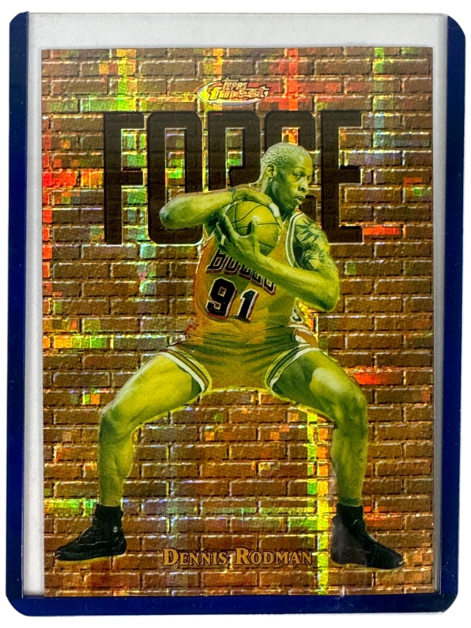 1997-1998 Topps Finest Embossed Refractors #167 Dennis Rodman Basketball Card