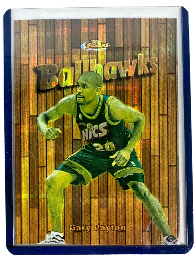 1997-98 Topps Finest 'Ballhawks' Gary Payton Basketball Card 
