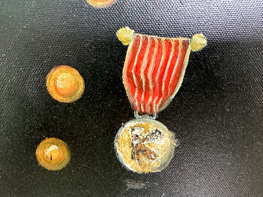 'The General' Dog Original Artwork On Canvas 20' x 24' Framed: 32' x 36' [Photo 8]