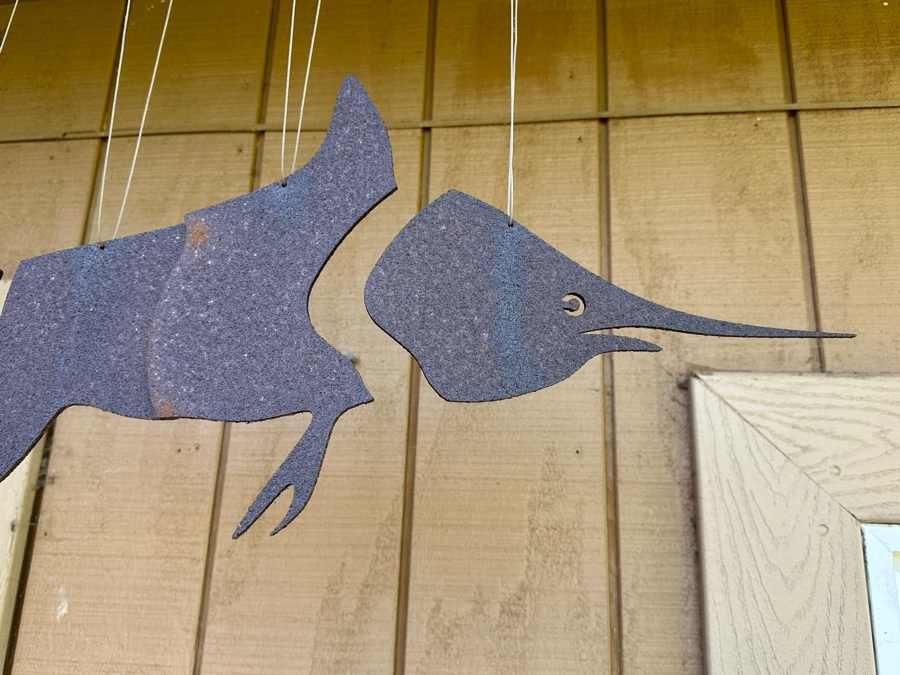 Marlin Metal Art Hanging Windchime by Local Valley Center Artist 24'L [Photo 2]