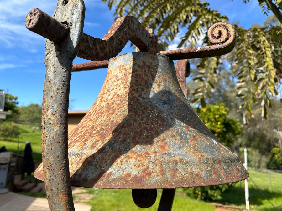 Antique 1876 Centennial Cast Iron Eagle Bell by L.E.B MFG Co. (Lebanon Manufacturing Co.) Lebanon Pennsylvania - Church / School Bell 48'W x 88'H [Photo 12]