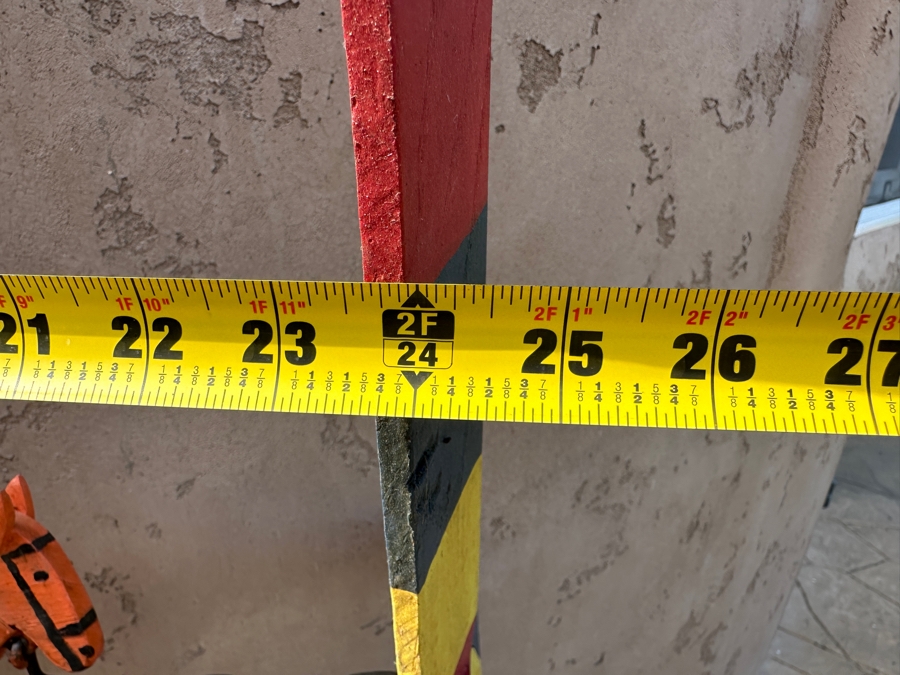 Vintage Handmade Wooden Whirligig With Man Riding Donkey 24'W x 50.5'H [Photo 8]