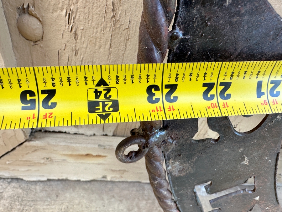 Vintage Texas Tech Rustic Metal Barn Star With Twisted Rope Design 24'W [Photo 4]