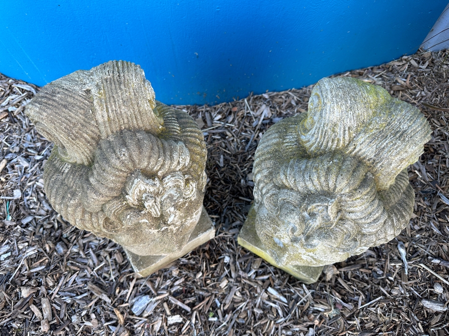 Pair Of Cast Stone Guan Yin Garden Statues 20'H [Photo 4]