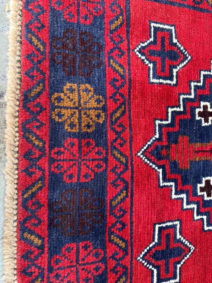 Handmade Afghan Teimani Tribal Accent Rug 43'W x 79'H [Photo 3]