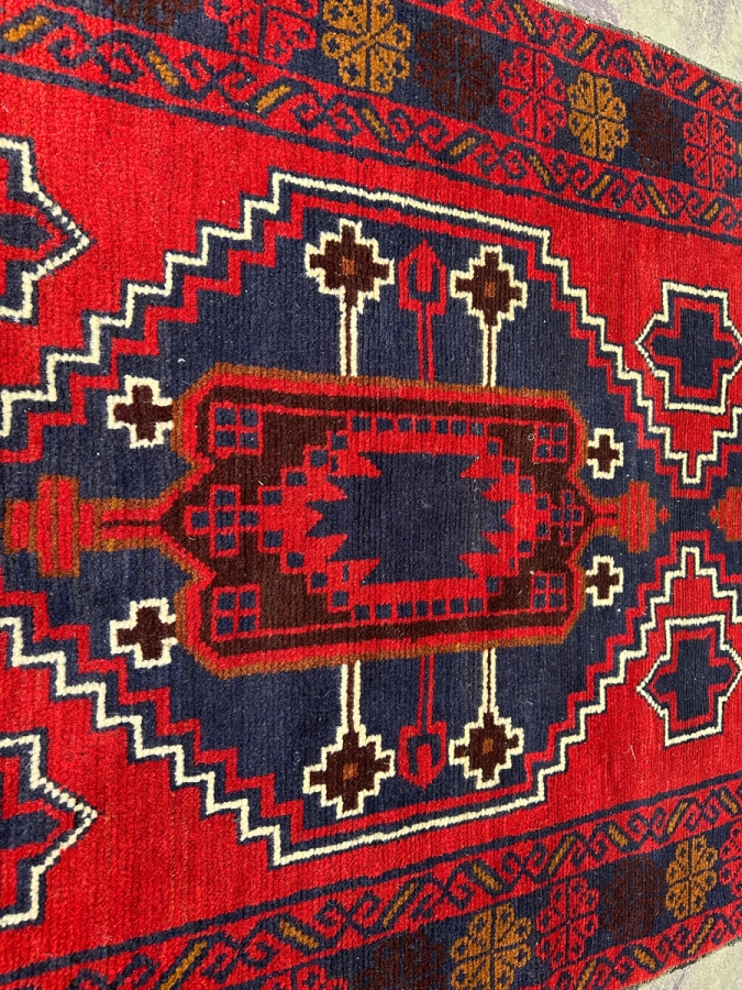 Handmade Afghan Teimani Tribal Accent Rug 43'W x 79'H [Photo 4]