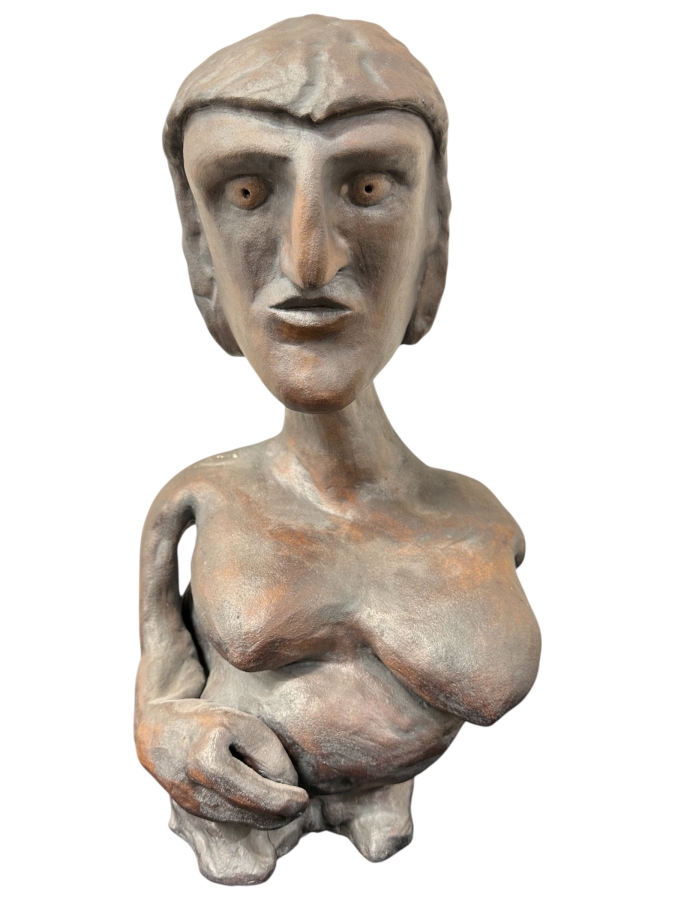 Abstract Ceramic Sculpture Artist Unknown 17.5'H