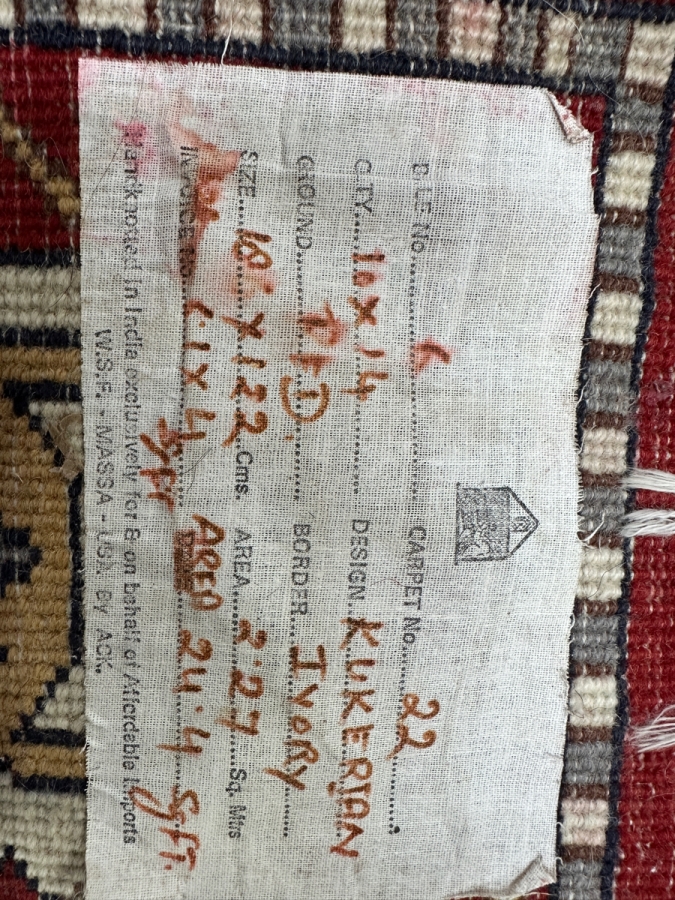 Hand Knotted Wool Area Rug Made In India 48' X 75' [Photo 4]